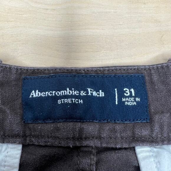 Abercrombie & Fitch Women's Brown Short Stretch Size 31 Summer Spring Chino - Picture 5 of 7